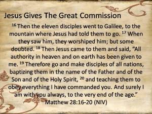 The Great Commission Matthew 28